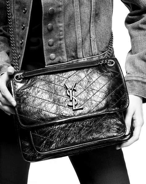 borse yves saint laurent niki medium argente|saint laurent ysl bag.